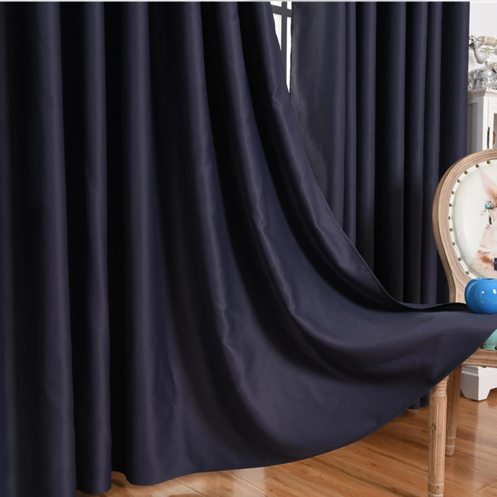 

Premium Polyester Blackout Pair 100X130 Purple Thick Textured Thermal Insulated Wear Resistant Room Darkening Window Curtains