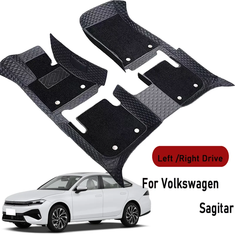 Car floor mats for Volkswagen Sagitar 2006 2007 2008 2009-2026 Customauto foot Pads automobile carpet cover interior accessories