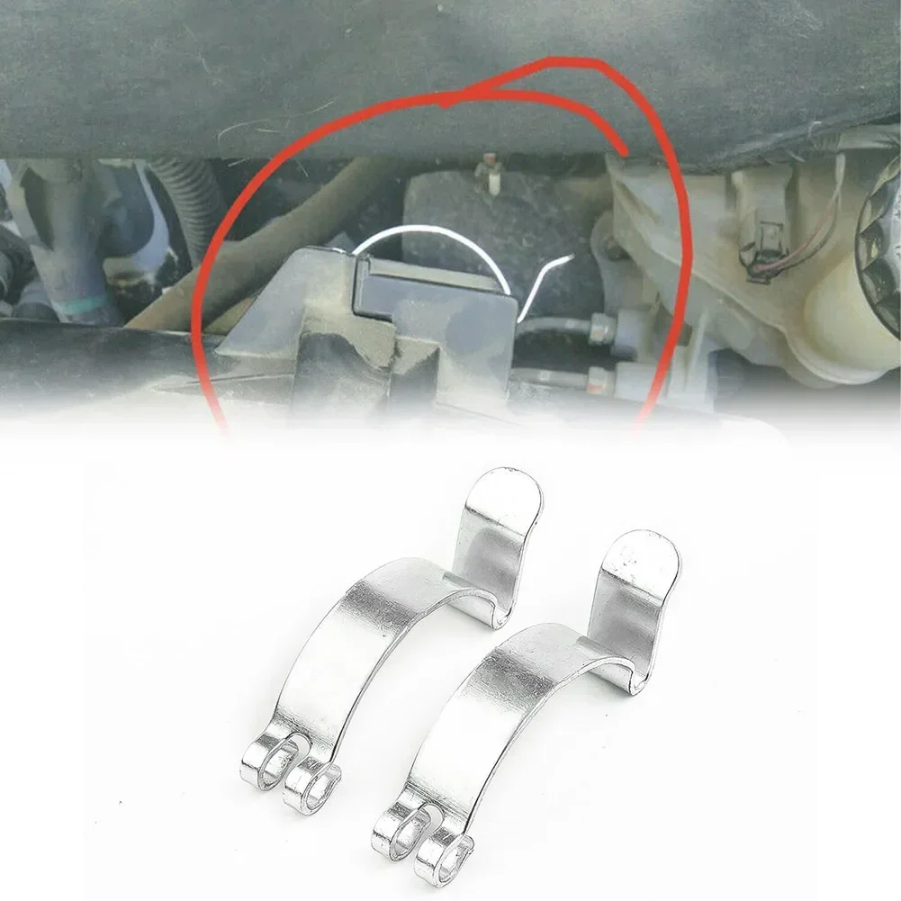 2 Car Air Filter Cleaner Housing Box Lid Spring Clip Clamp For Toyota  Metal Silver Lid Spring Clip Car Automobile Accessories