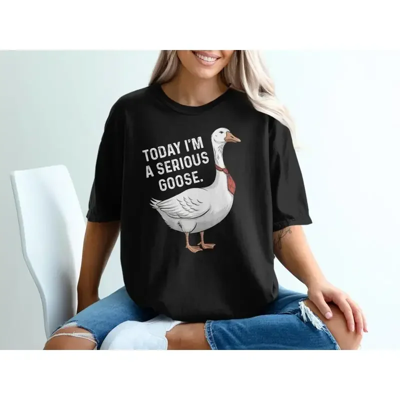 Today I'M A Serious Goose T Shirt Comfort Funny Silly S For Her