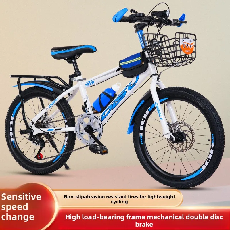 

Kids Mountain Bike 18 Inch Single Speed Pedal Bicycle Gift Vehicle Youth Ride on Portable City Commute Travel Bicycle Kids Bike