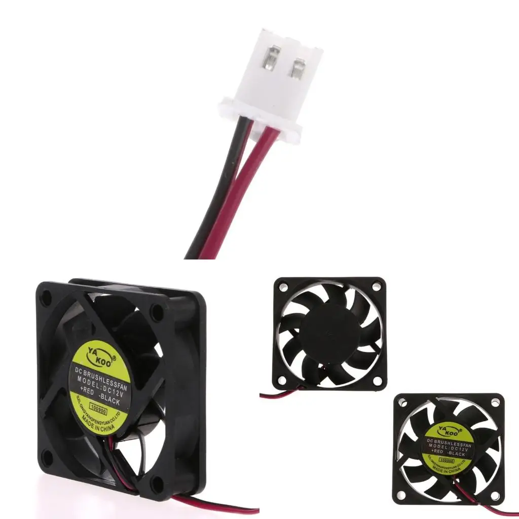 12V 2-Pin 60x60x15mm Computer CPU System Sleeve-Bearing Cooling Fan 60