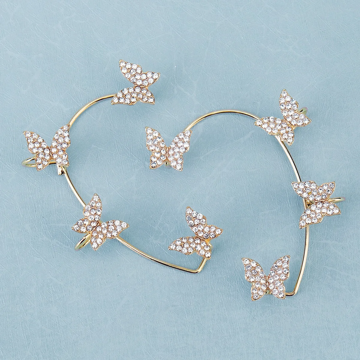 Luxus Königin Ohr Knochen Clip Exquisite Strass Kristall Ohrringe Party Braut Schmuck Zubehör Für Frauen Wichtige Anlass – Detail 17