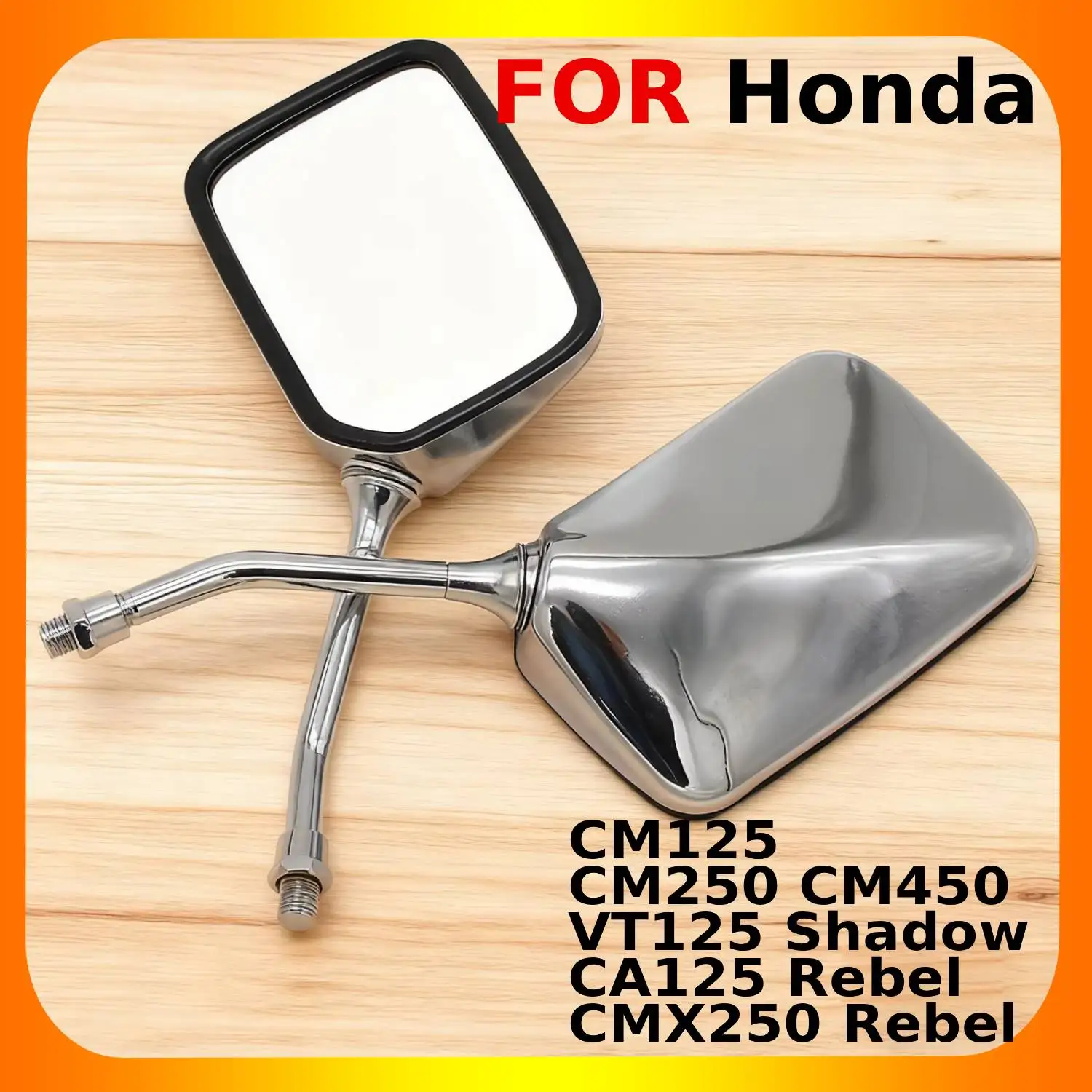 1 Pair Motorcycle Rear View Side Mirror For Honda VT125 Shadow / CA125 CMX250 Rebel / CM125 / CM250 CM450 Rearview Mirrors