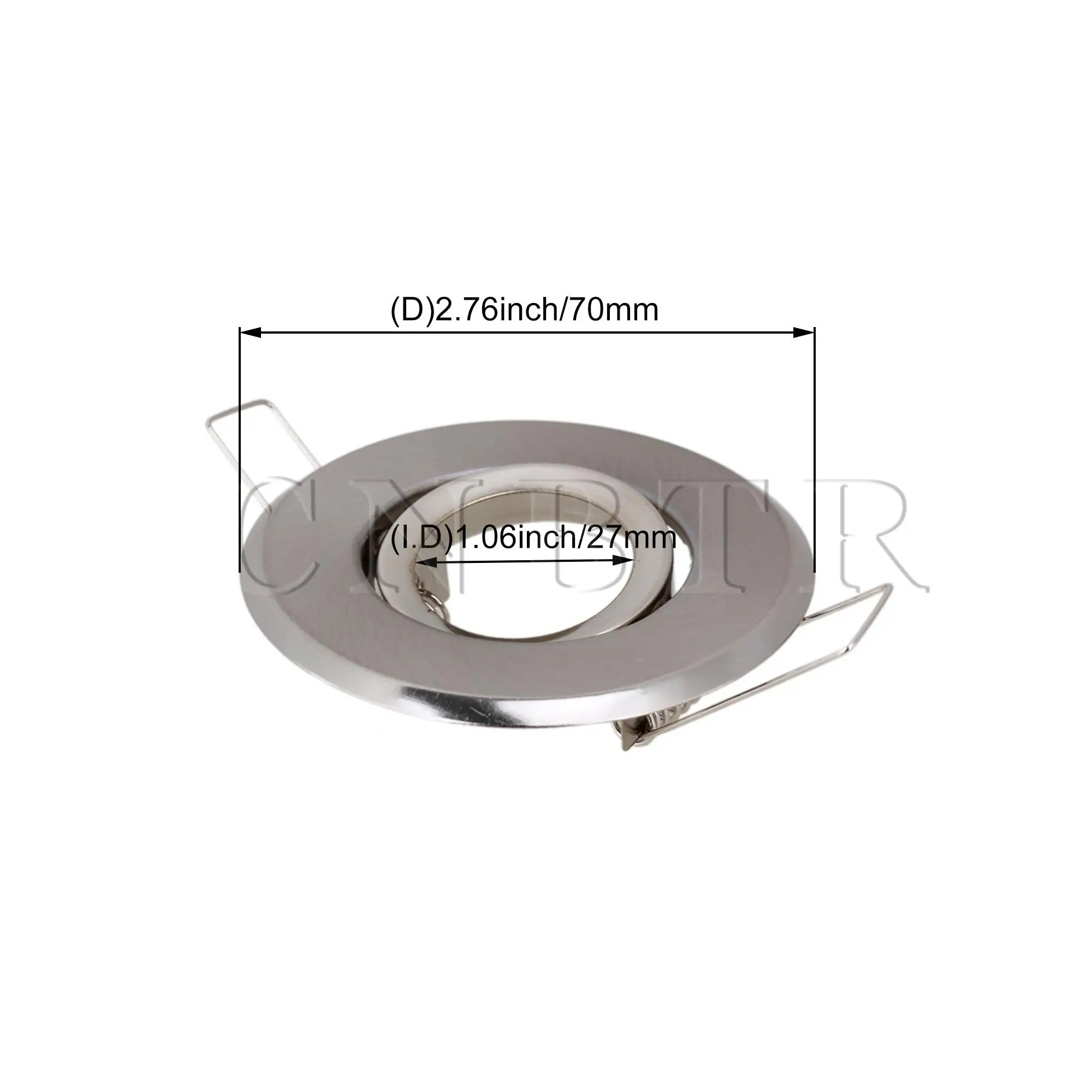 CNBTR 2 X MR11 Lampu Sorot LED Lampu Halogen Rak Perlengkapan Perak Krom