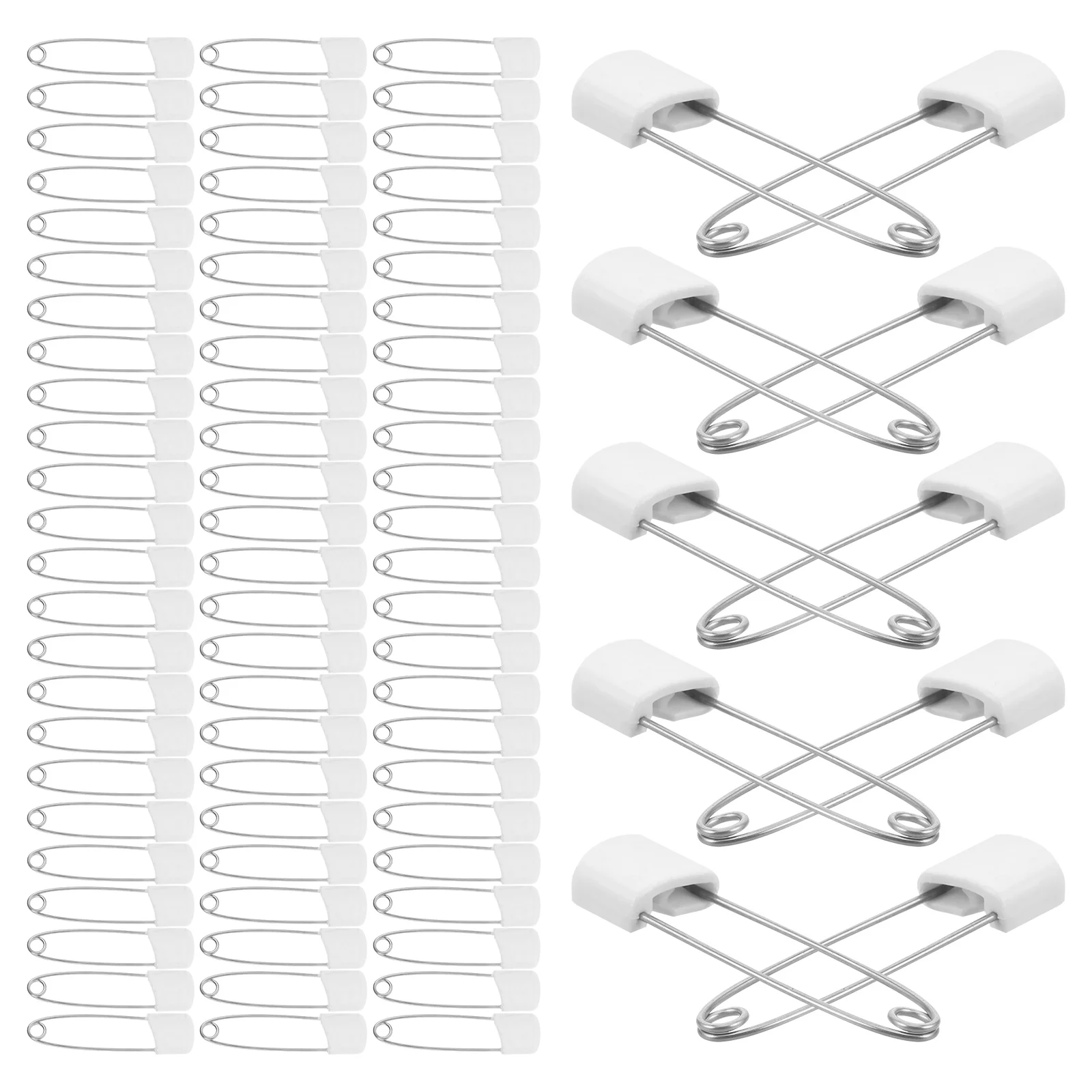 

100 Pcs Child Safety Pins Decors Blanket Clasps Fastener Clips Fastening Iron Decorative Bulk Craft