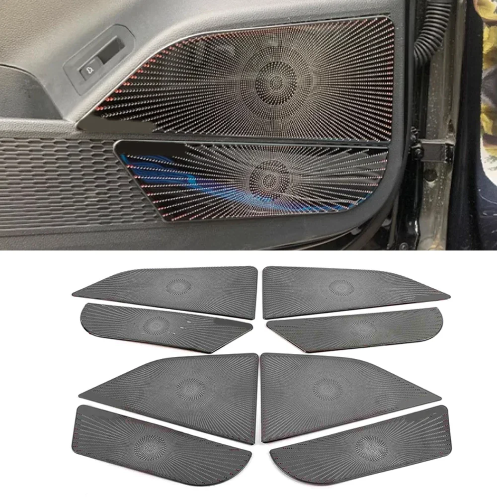 For Volkswagen Passat 2019-2024 Car Door Audio Speaker Cover Loudspeaker Pad Trim Frame Sticker Stainless Interior Accessories