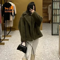 2024 ใหม่ตุ๊กตาผู้หญิง,60% Alpaca28 % Wool12 % ผ้าไหม,ฤดูหนาว WARM สองด้านตุ๊กตาแคชเมียร์ขนสัตว์เสื้อแจ็คเก็ตสั้นผู้หญิง,ขนสัตว์จริง