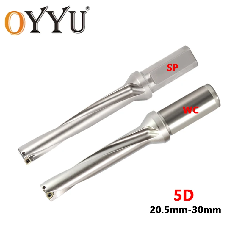 5D SP WC Series Fast Violent Drill 20.5mm-30mm Indexable Metal Drill Bit Machinery For Carbide Inserts SPMG WCMX WCMT CNC Cutter