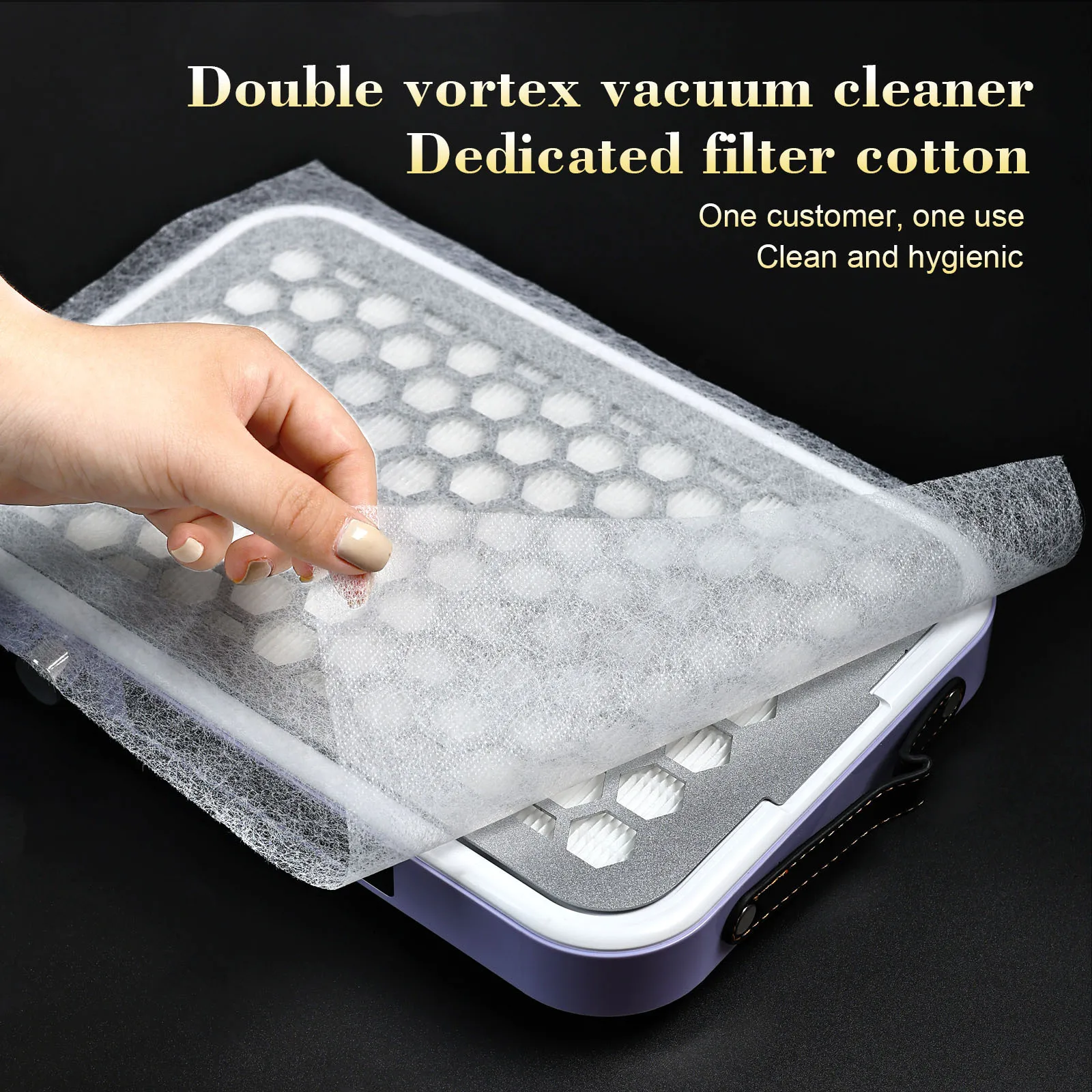 보풀이 없는 맞춤형 필터 패드 - 듀얼 터빈 네일 살롱 먼지 수집기용 교체 세트, 자르고 설치하기 쉽습니다