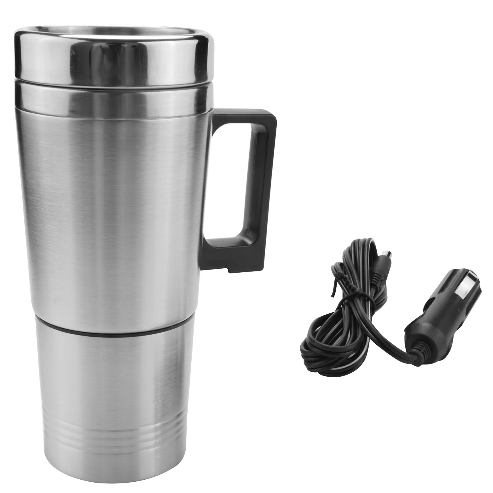 Durable-Car Heating Kettle, Simple 12V 300Ml Portable In Car Coffee Maker Tea Pot Vehicle Heating Cup Lid Outdoor Water Bottle E