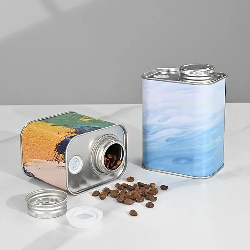 

Sealed Pill Box Portable Empty Tins Coffee Bean Sealed Tin Can For Outdoor Camping Fresh Breathing Tin Box Packaging Storage