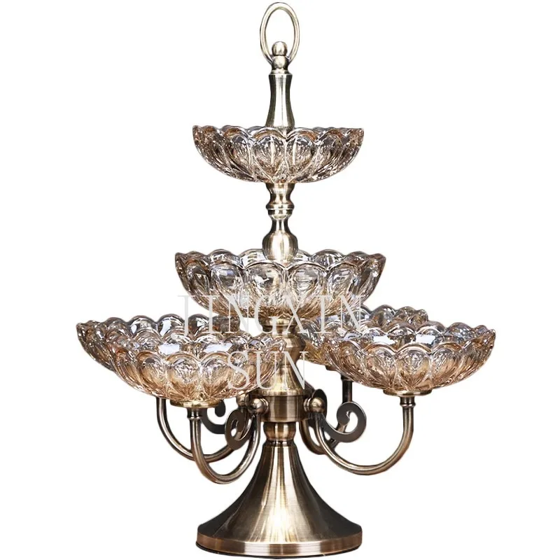 

Light luxury crystal glass fruit plate