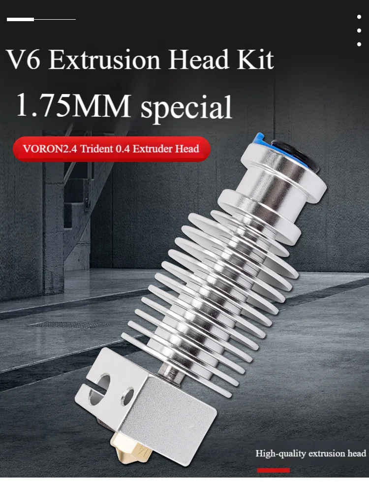 All Metal V6 Style Hotend Extruder Kit DIY Printing Parts Compatible with Voron 2.4 Trident 3D Printer Spare Accessories