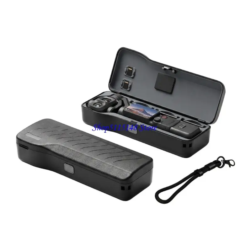 F3MA Hard Shell Gimbals Camera Case for Pocket 4P, Molded Storage Organizers with Accessory Lid Slots and Wrist Strap for Daily