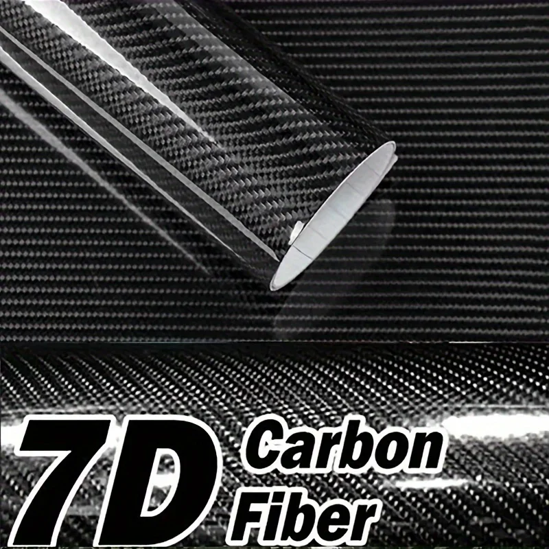 7D Carbon Fiber Car Film Interior Moulding Stickers PU Leather Gap Filler DIY Braid Trim Strip Universal Self Adhesive Sticker