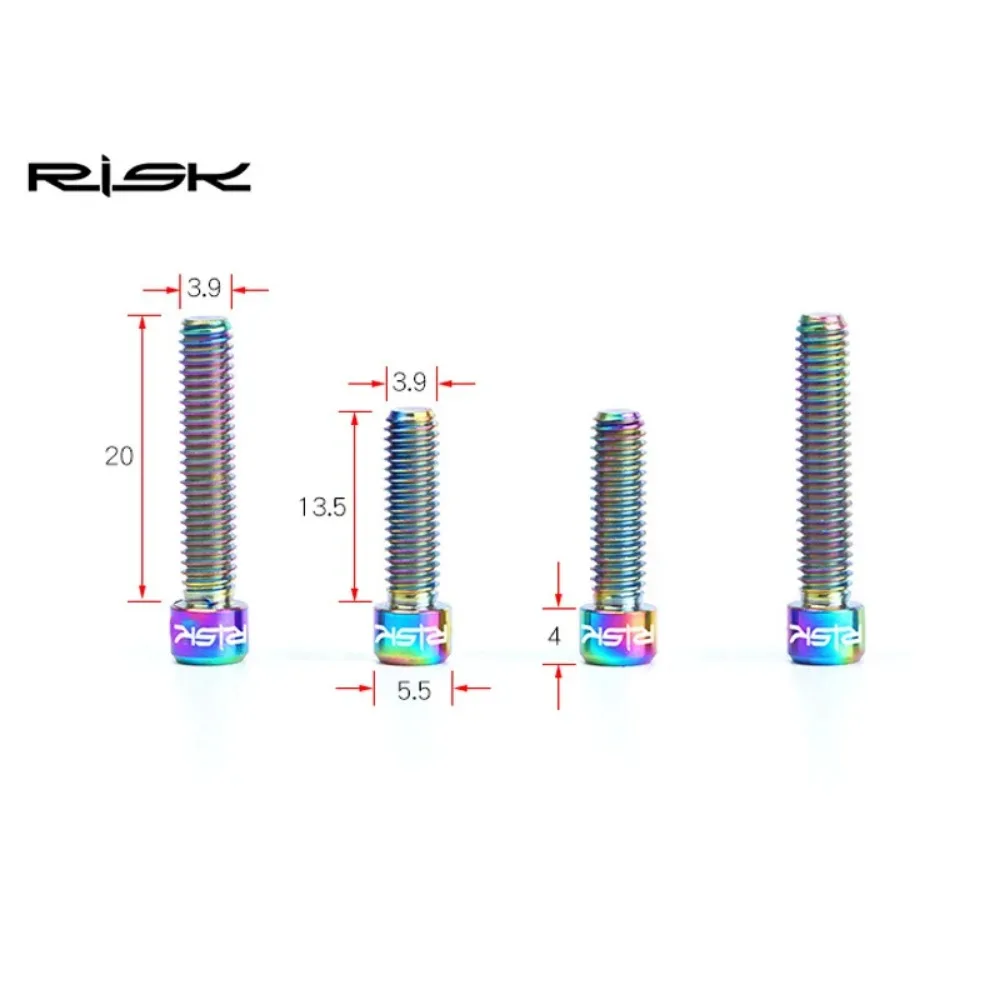 RISK  Bike Front/Rear Derailleur Bolt M4 *13.5/20mm for MTB Bicycle SHIMANO XT SRAM XO XX1 Shift Adjustment Bolts Parts