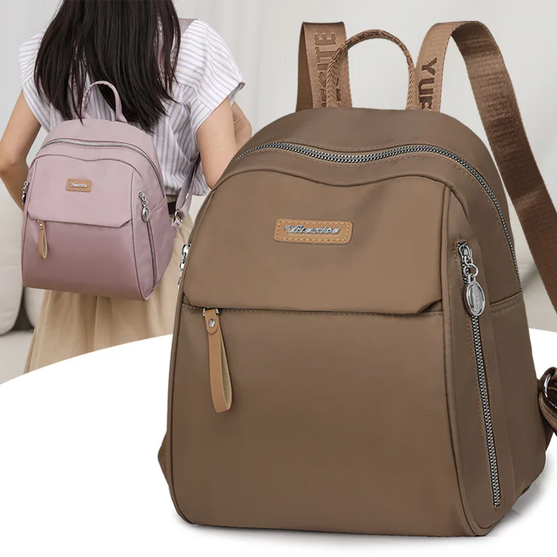 

New nylon cloth backpack for women simple and easy to wear, large capacity student school-bag travel bag mochila ita bag y2k