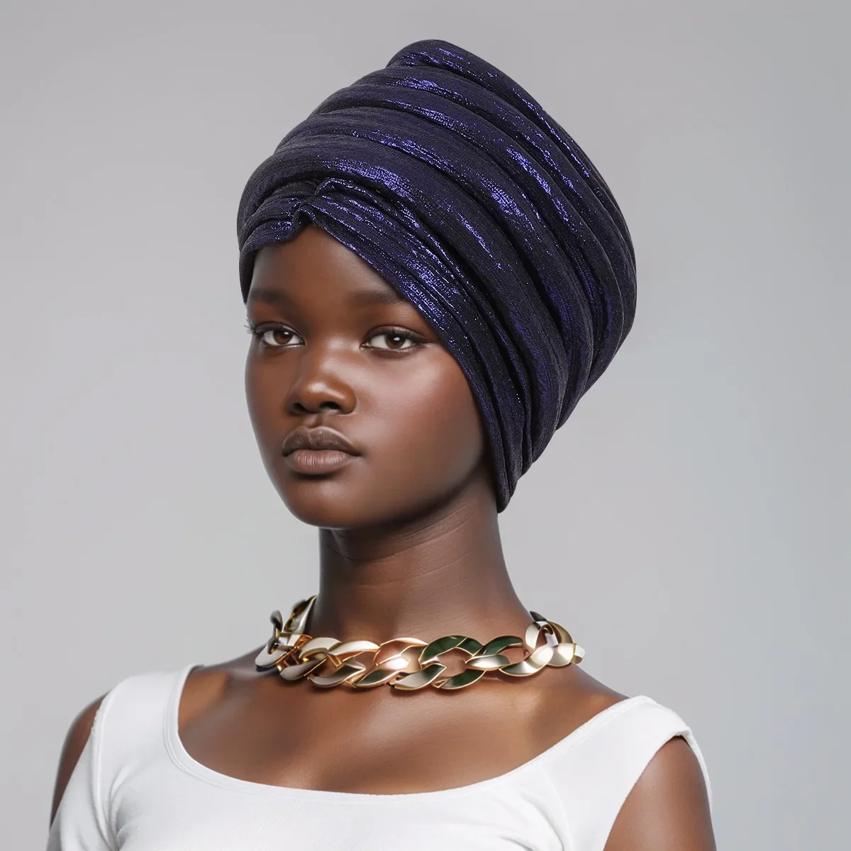 لامعة بريق المرأة الأفريقية قبعة عمامة جاهزة لارتداء نيجيريا السيارات Gele ربطة الرأس الإناث موضة بريق رئيس التفاف Turbante Mujer