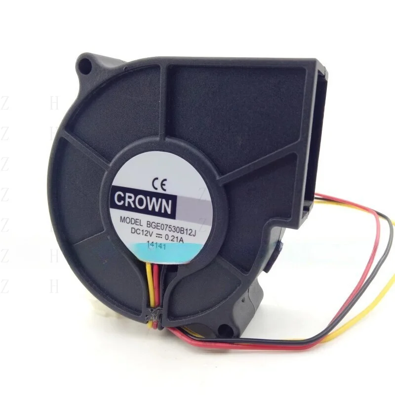 

H 1pcs for CROWN BGE07530B12J DC12V 0.21A 7530 7cm Turbo Fan Blower Cooling Fan