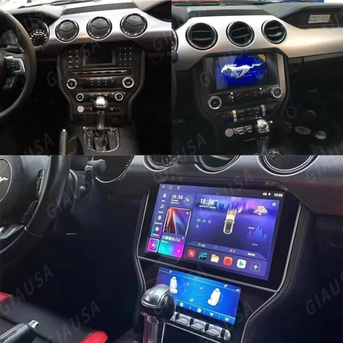 Android 14 Car Radio For Ford Mustang 2015-2018 Carplay Auto Car GPS Navi Radio Audio Video Multimedia Play Stereo Head Unit
