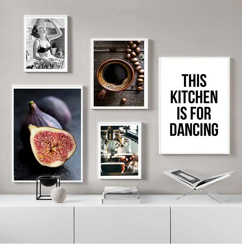 Picture Modern Minimalist Dining Room Decoration Food Kitchen Coffee Vegetable Wall Art Canvas Print Painting Decorative