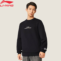 Li-Ning Men's Sports Style Sweatshirts Long Sleeve RECYCLED FIBER 64%Cotton 36%Polyester Reguler Fit LiNing Pullover AWDV567