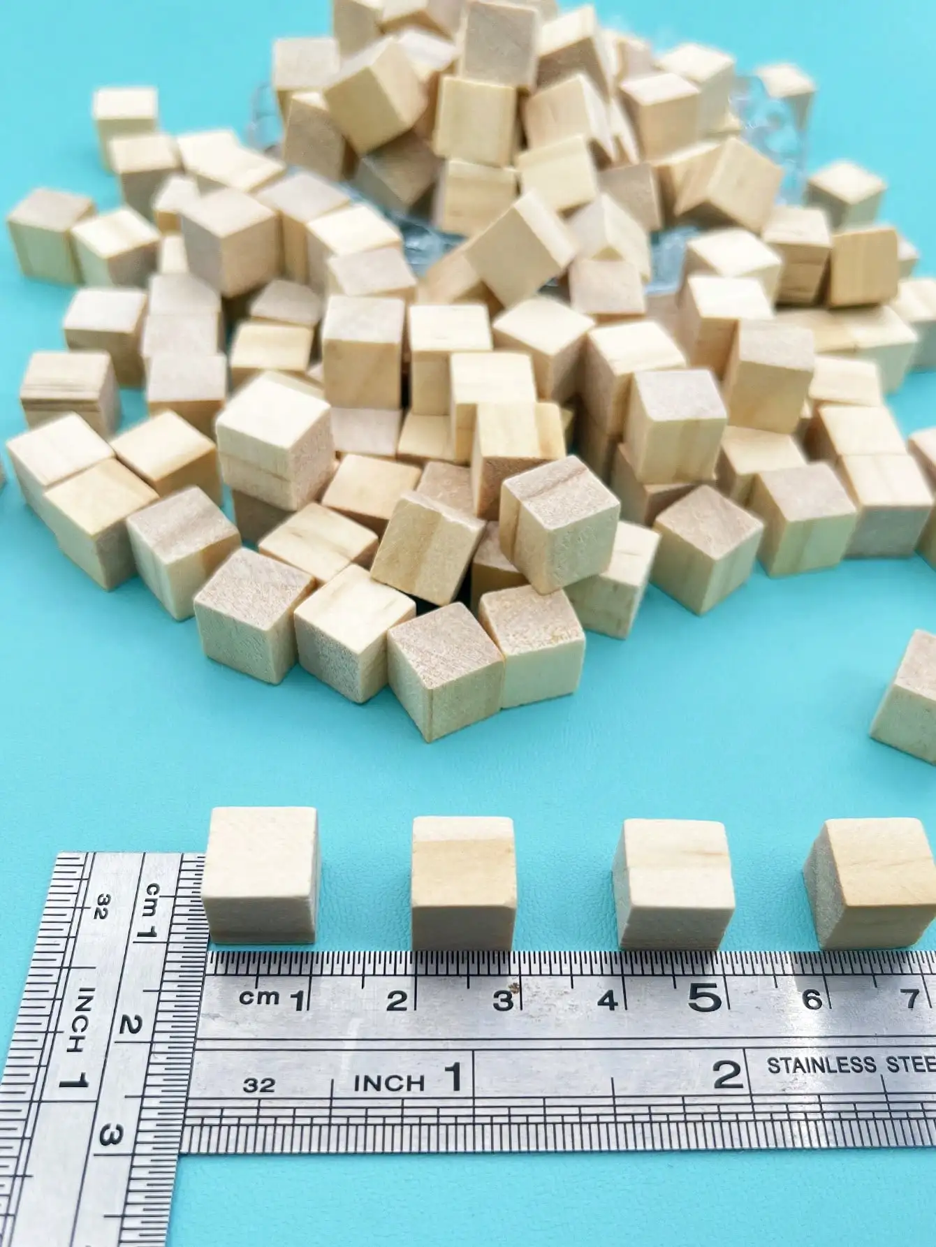 5 Sizes Big/Small Unfinished Wooden Blocks Wood Cubes For DIY Craft and Puzzle Making Home Decor Handcraft Arts