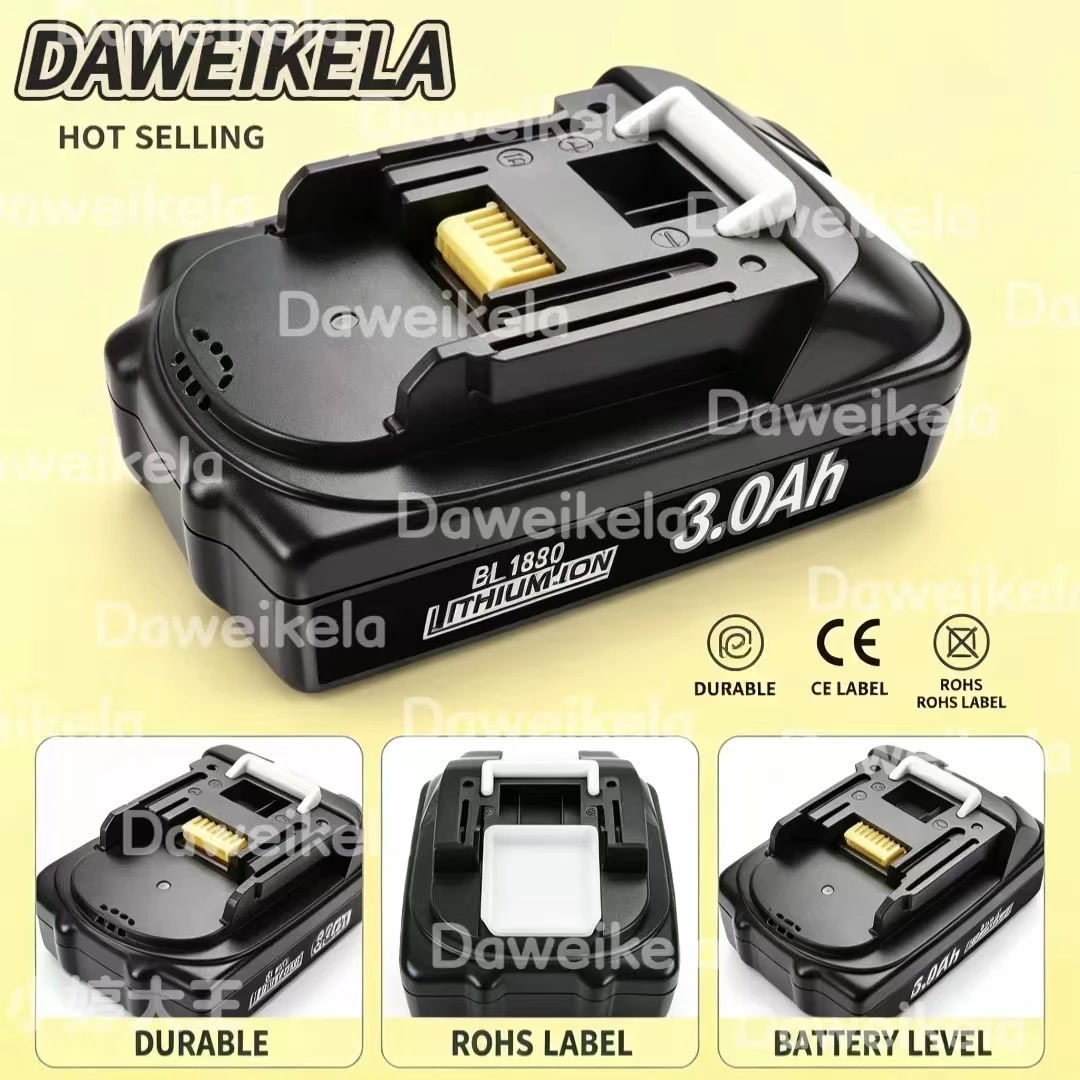 18V 3,0Ah Ersatz-Lithium-Akku Perfekt Passend für Makita Original BL1830B BL1850B BL1850 BL1840 BL1860 BL1815 LXT Elektrowerkzeuge