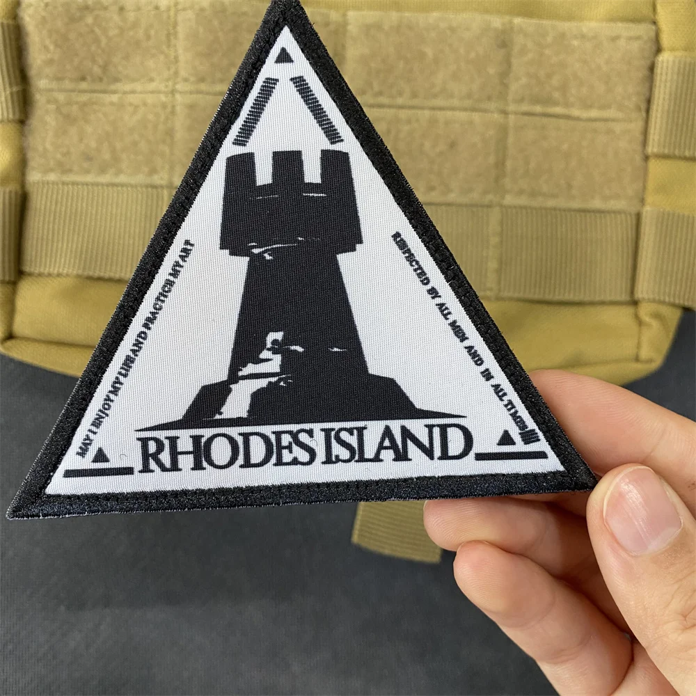 Tomorrow Ark Rhode Island Tactical Morale Badge Patch Hook&Loop Print Pattern Lighthouse Patches Sports Armband Backpack Sticker