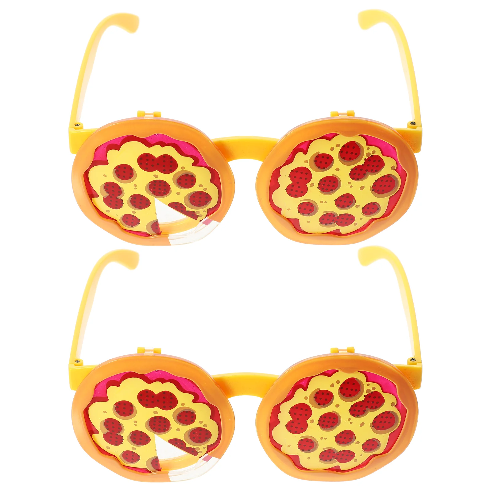 2 Pcs Party Glasses Decorative Sunglasses Silly Funny Pizza Cosplay Eyeglasses Fashionable