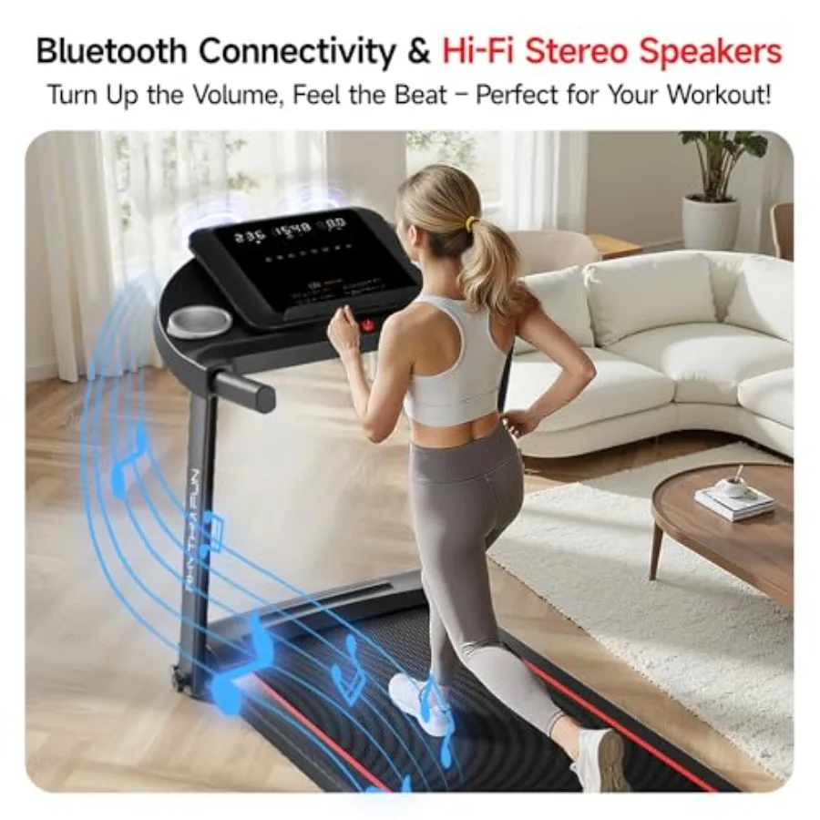 Home running and walking treadmill with 8.0 MPH speed 8 incline foldable design handle bar low noise operation supports up to 3