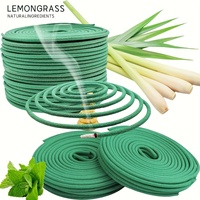 22/42/72 Piece Lemongrass Essential Oil Coil for Outdoor Use - Lemongrass, Rosemary, Mint Aromatherapy - 3-4 Hours Burning Time - Great for Swimming Pool, Terrace, Porch, Deckboard, Camping and Hiking, Camping Accessories | Spiral Coil Design | Slow Burning Coil