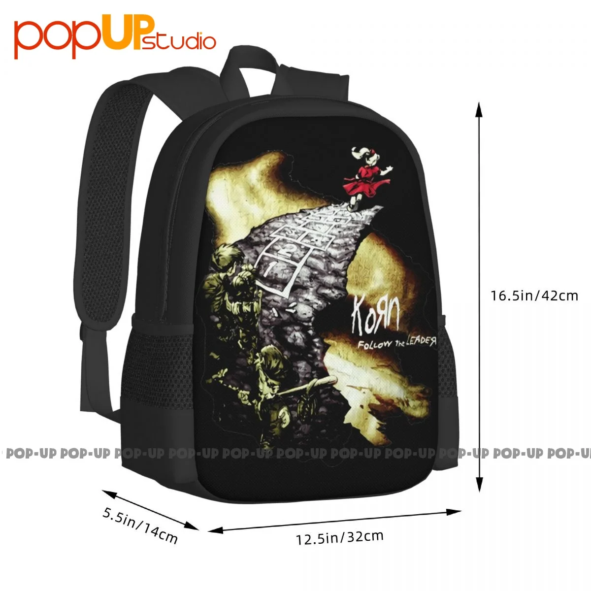 90S Korn Follow The Leader Giant Branded Backpack Large Capacity Print Art Print Personalised Bags For Travel