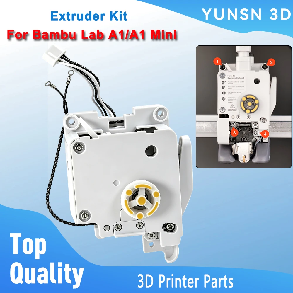Extruder Kit For Bambu Lab A1/A1 Mini Hardened Steel Extrusion Gear Component Assembly For Bamoo A1 3D Printer Replacement Parts