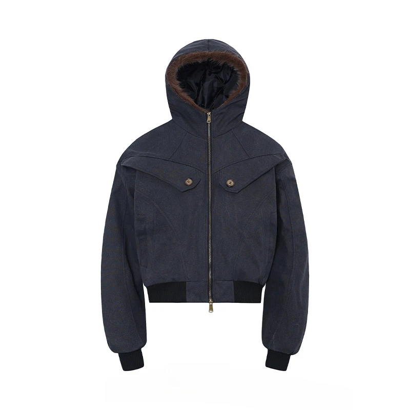 معاطف سترات سميكة جديدة لخريف وشتاء 2025 للرجال معاطف باركاس عصرية على الطراز الأمريكي سترات باركاس بقلنسوة وأكمام طويلة