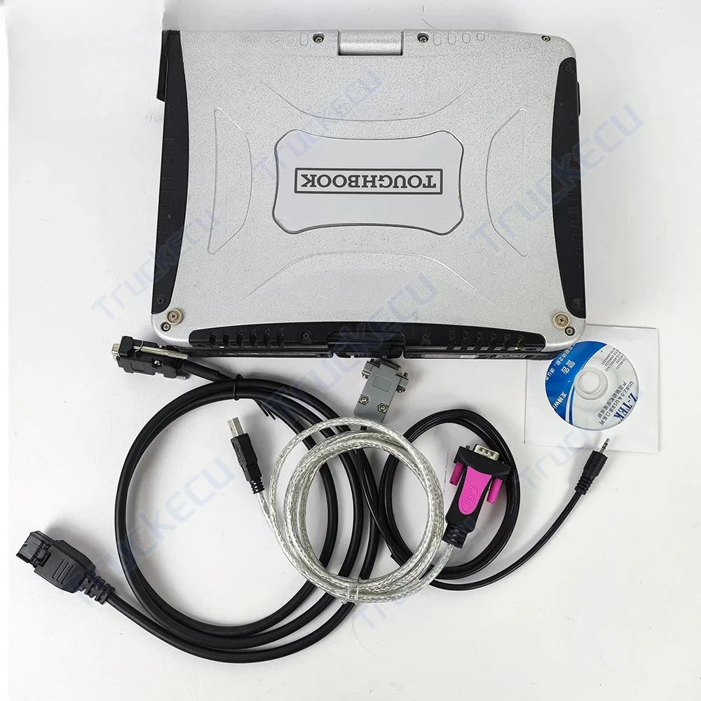 

CF19 Ноутбук + адаптер для диагностики вилочного погрузчика mitsubish, кабель для CAT, вилочный погрузчик, диагностический сканер, инструмент