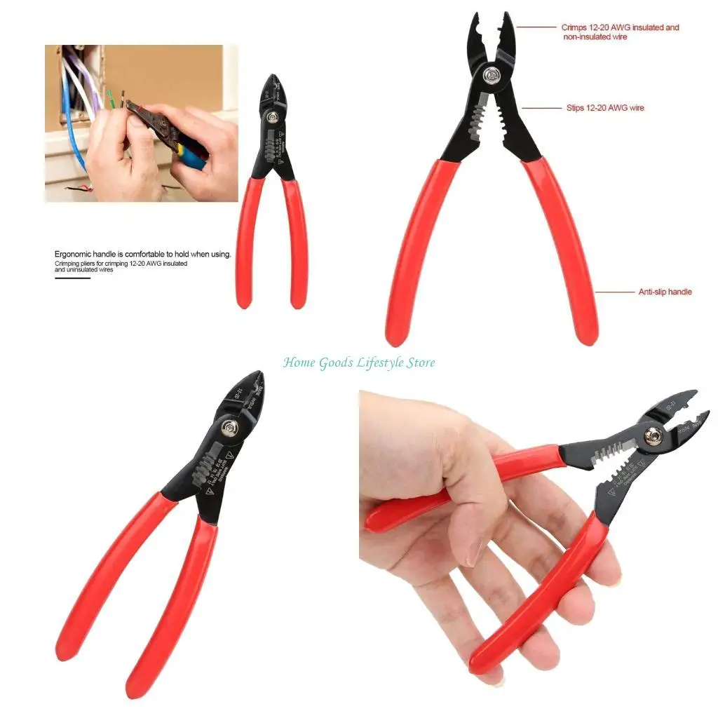 E74E 7inch Multifunctional Electrician Wire Stripper Crimper Tool Wire Stripper Tool