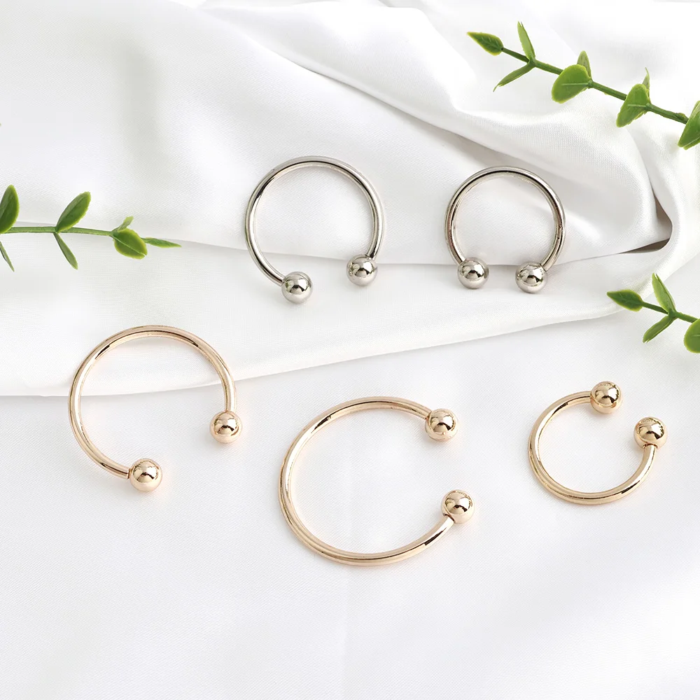 10/30/60PCS Detachable D-Buckle Metal Opening D Ring For Shoulder Bag Belt Strap Swimwear Decor Hat Horseshoe Hook Accessories