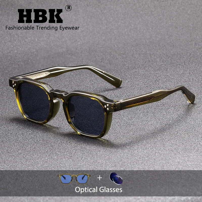 

HBK Trendy Fashion Prescription Men's Sunglasses Small Frame Square Personalized Design Women's Optical Sunglasses