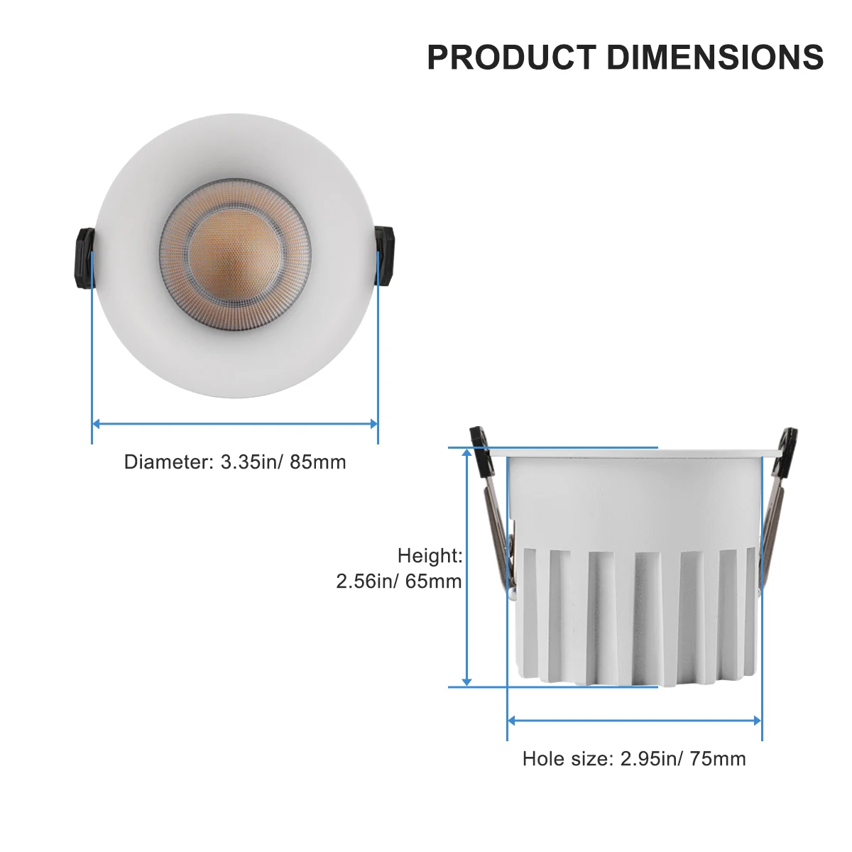 Tuya Bluetooth/ Zigbee/ DALI/ Matter Smart Recessed LED Ceiling Spot Light AC220V/110V Dimmabe Ceiling Lamp for Bedroom Kitchen