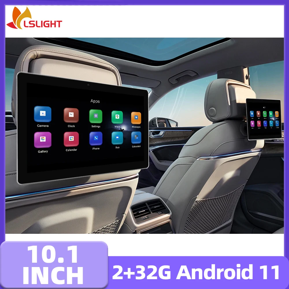 

Автомобильный монитор на подголовнике Android 11, 10,1-дюймовый IPS-дисплей, вращающийся сенсорный экран, 4G, ТВ-видеоплеер на заднем сиденье, 2K Airplay