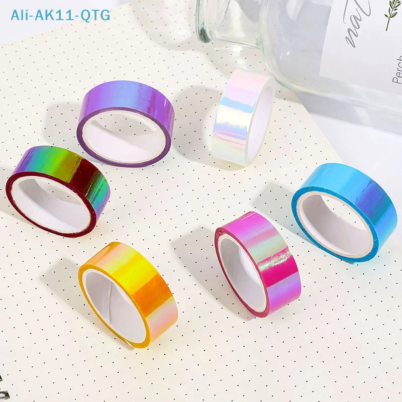 Cinta holográfica prismática RG de 500 cm para decoración de aros de gimnasia rítmica, equipo de fitness, bricolaje y scrapbooking