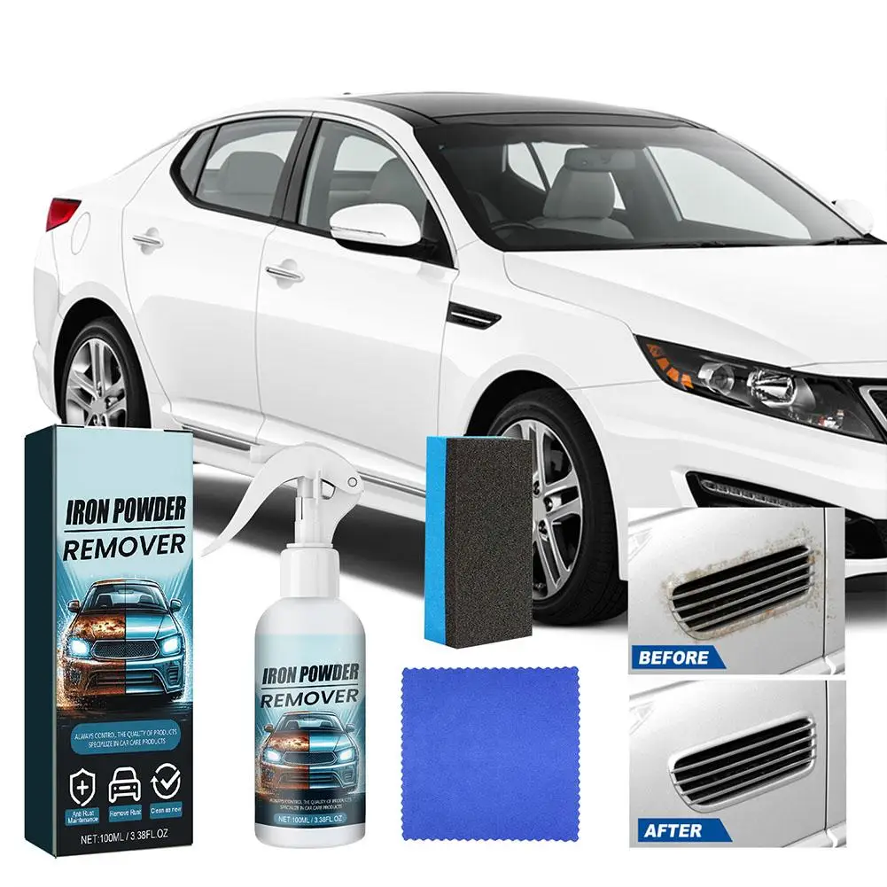 

Car Rust Removal Cleaner Iron Power Removers Sprayers Sponges with Towel F0M2