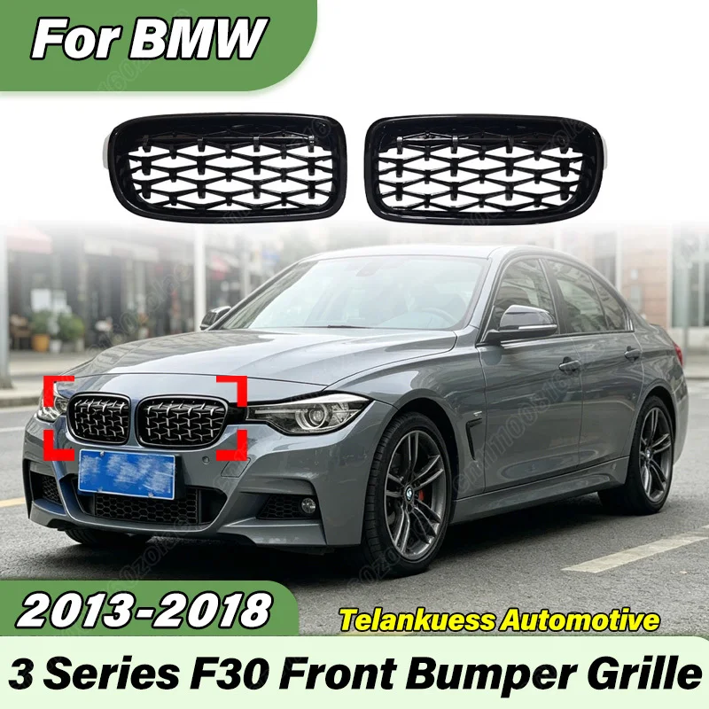 For BMW 3 Series F30 2013 2014 2015 2016 2017 2018 Automobile Meteor Style Front Bumper Air Intake Grille Body Modification Kit