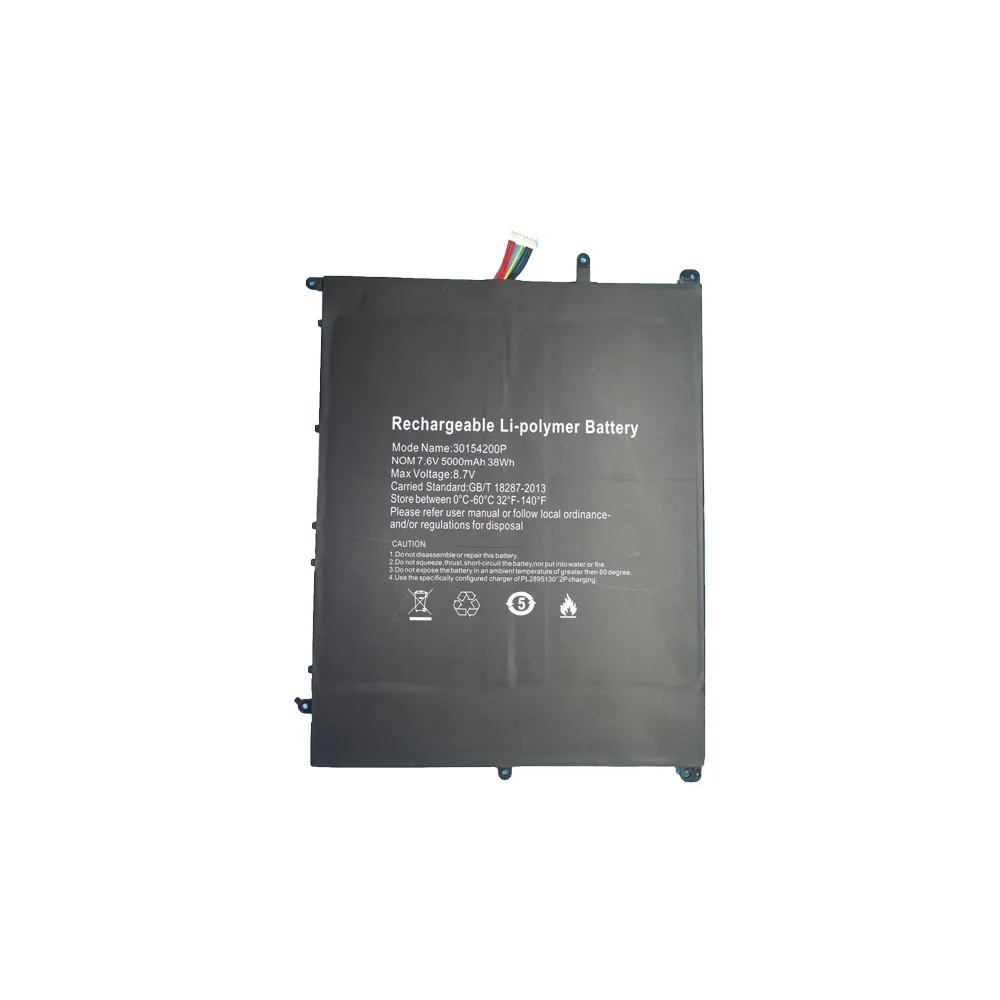 

Аккумулятор для ноутбука Teclast F7 PLUS 30154200P 7,6 В 5000 мАч 38 Втч 200 мм * 160 мм Новый