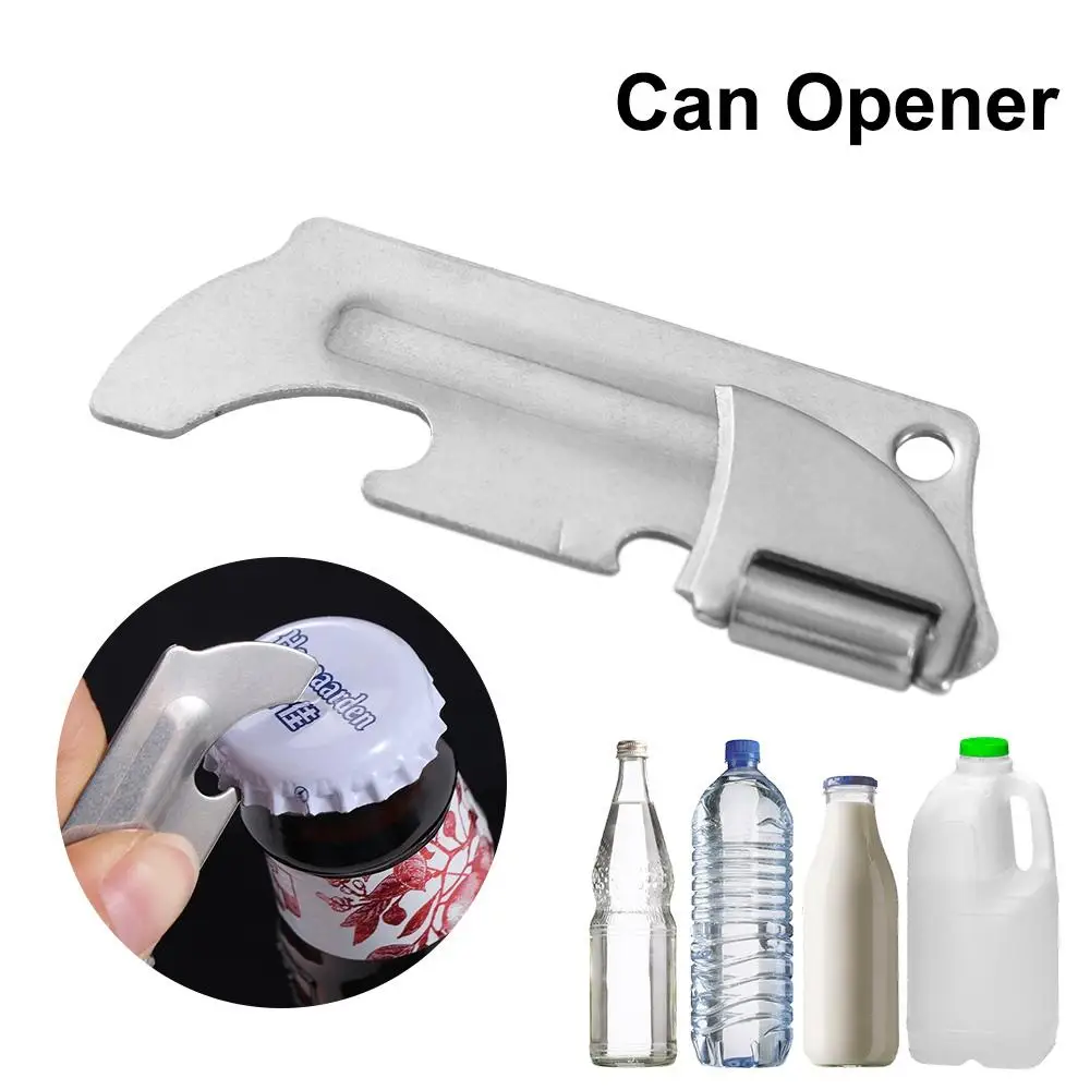

Kitchen Accessories Stainless Steel Can Opener 2-in-1 Folding Bottles Opener Multifunctional Adjustable Opener Gadget Cans