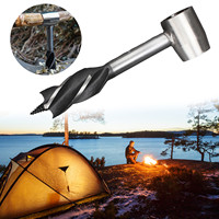 Bushcraft Hand Auger Wrench Camping 4 slot Hand Drill Manual Auger Drill Bit ​Digger Auger For Camping Survival Settlers Tool