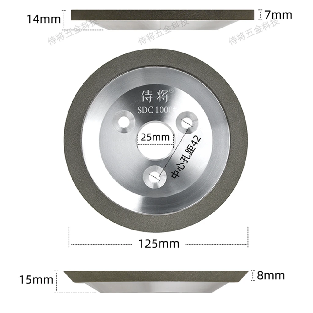 125mm SDC Diamond Resin Grinding Wheel Cup Grinder Disc For Carbide Metal Angle Grinder Tool 150/200/240/320/400/600/800/1000#