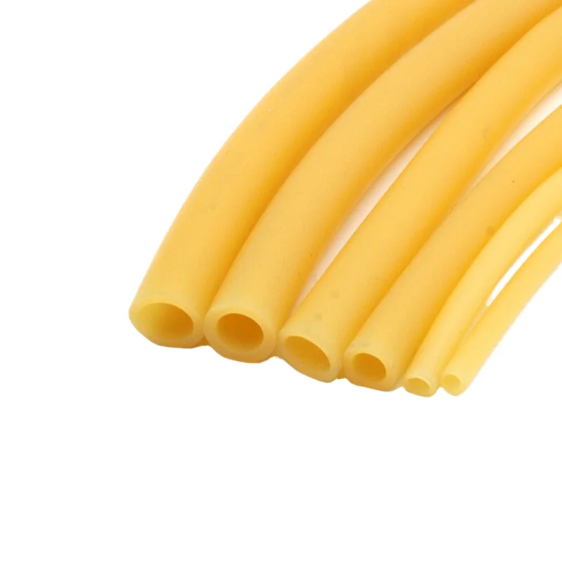 1/3/5M Natural Latex Rubber Tubing Tube ID 2 ~6mm High Resilient Surgical Medical Tube Slingshot Catapult Yellow Elastica Bungee